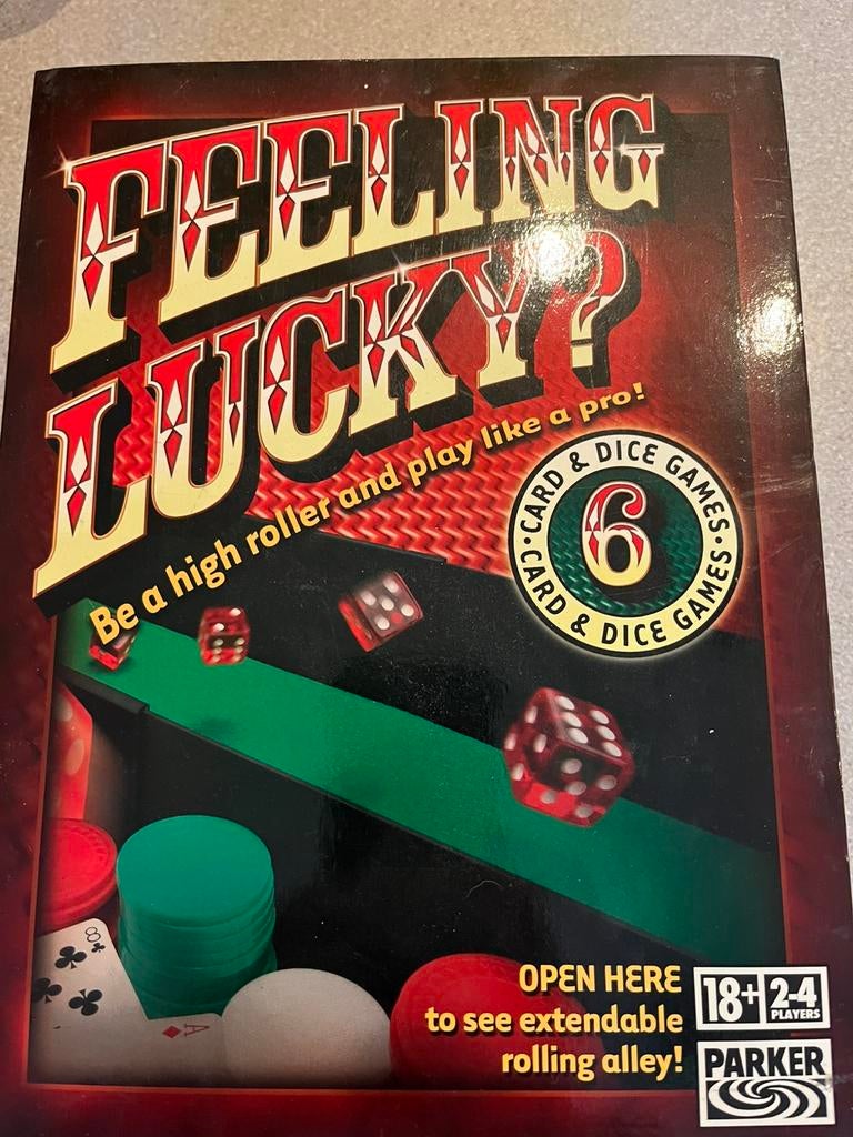 Feeling Lucky poker / casino game Parker, Hobby en Vrije tijd, Gezelschapsspellen | Bordspellen, Ophalen of Verzenden, Nieuw, Parker