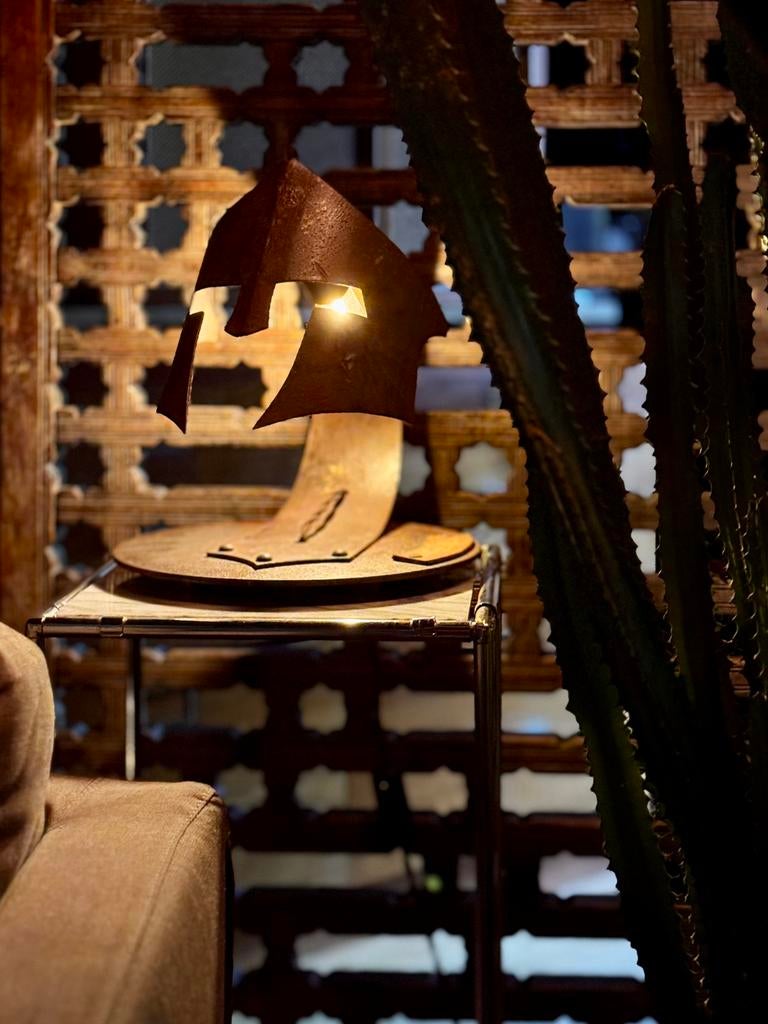 unieke tafellamp nr 4 uit oplage van 100 staal kunst, Flos vitra italia minotti design designer ontwerp uniek, Ophalen of Verzenden
