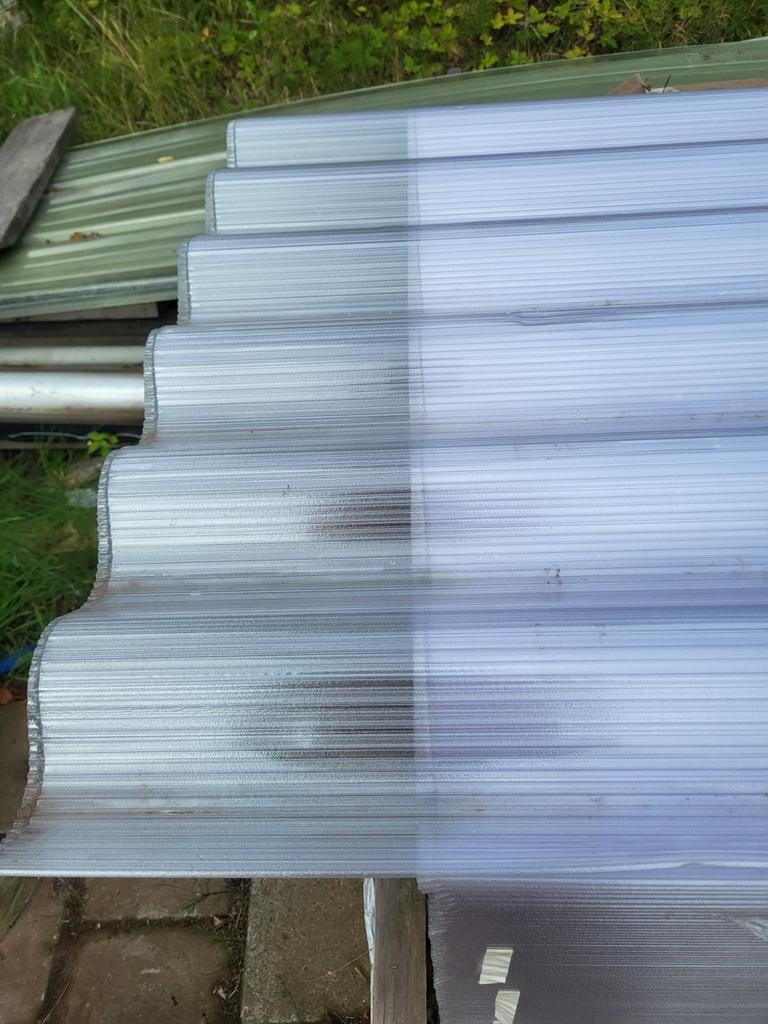 110x183cm polycabonaat golfplaat 6mm dik 51/177 3-wandig, Ophalen, Kunststof, Overige kleuren, .