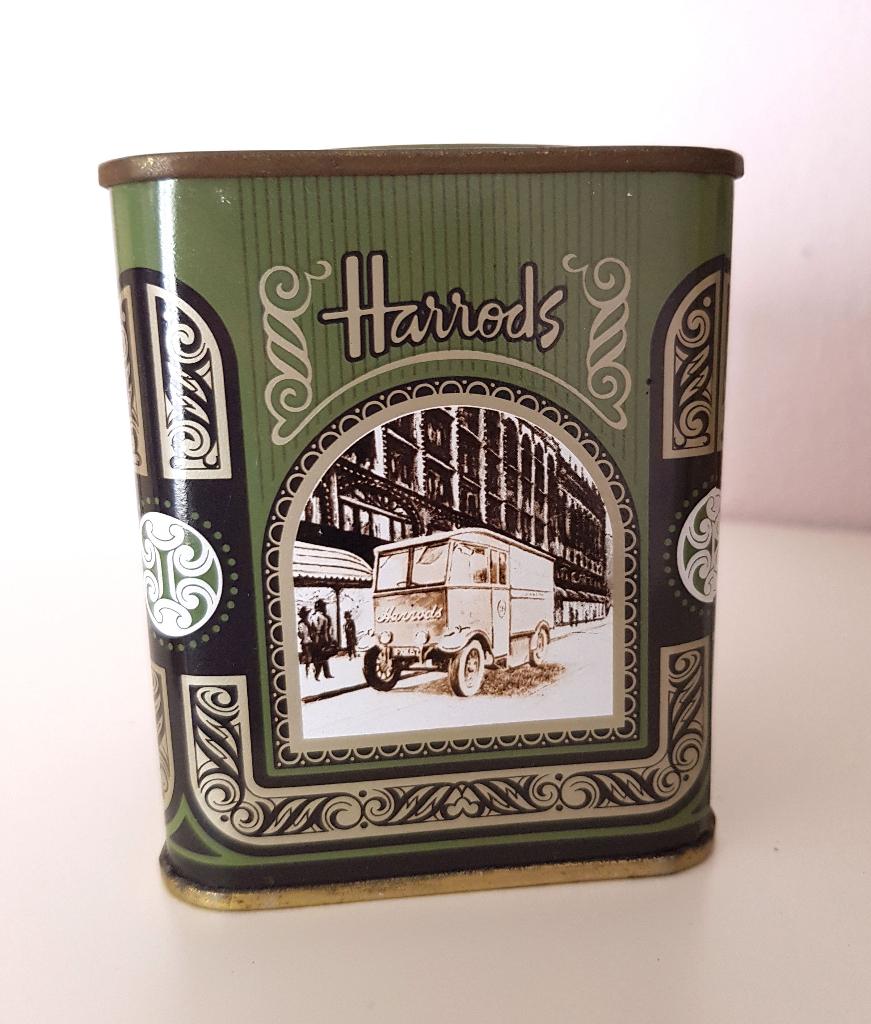 Vintage groen Harrods thee blik Tea Blend no. 42, Verzamelen, Blikken, Zo goed als nieuw, Thee, Overige merken, Verzenden