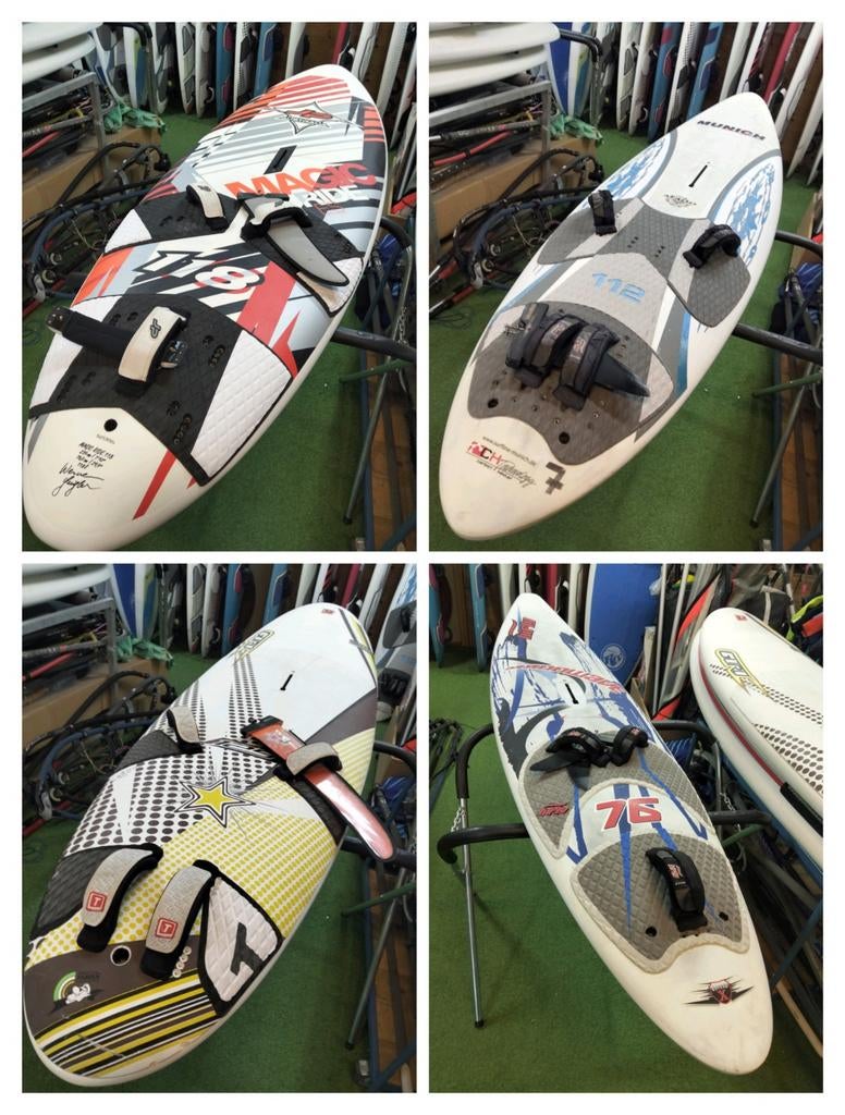 Diverse windsurf boards. Vanaf 75 ltr tot 186 ltr, Ophalen, 250 tot 300 cm, Gebruikt, Plank