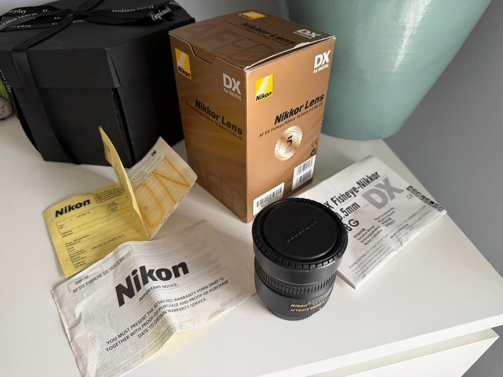 Nikon 10.5mm 2.8 G  fisheye lens zo goed als nieuw, Audio, Tv en Foto, Fotografie | Lenzen en Objectieven, Ophalen of Verzenden