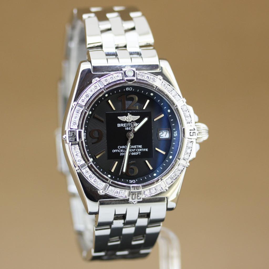 Breitling Callisto 35 mm Diamant A77346, Sieraden, Tassen en Uiterlijk, Horloges | Dames, Overige merken, Staal, Gebruikt, Staal
