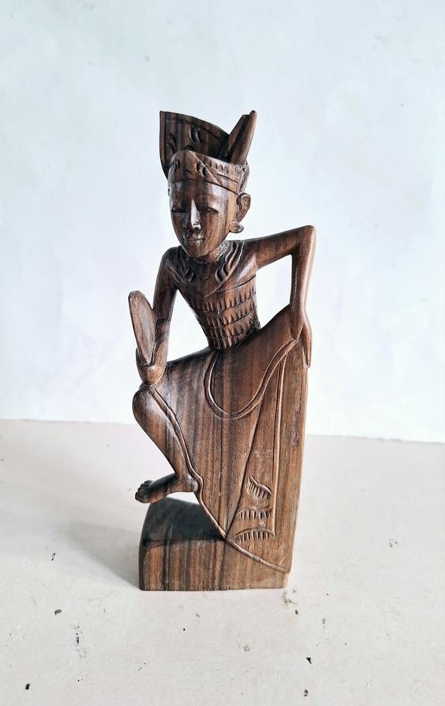 Indonesisch Art Deco Coromandel houten beeldje van danser., Ophalen of Verzenden
