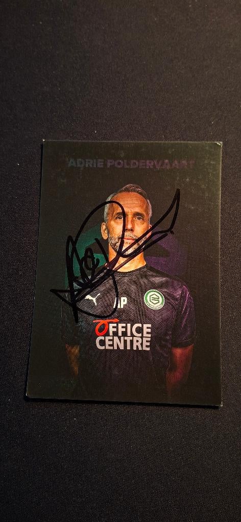 Spelerskaart met handtekening Adrie Poldervaart FC Groningen, Ophalen of Verzenden, Nieuw, Overige binnenlandse clubs, Spelerskaart