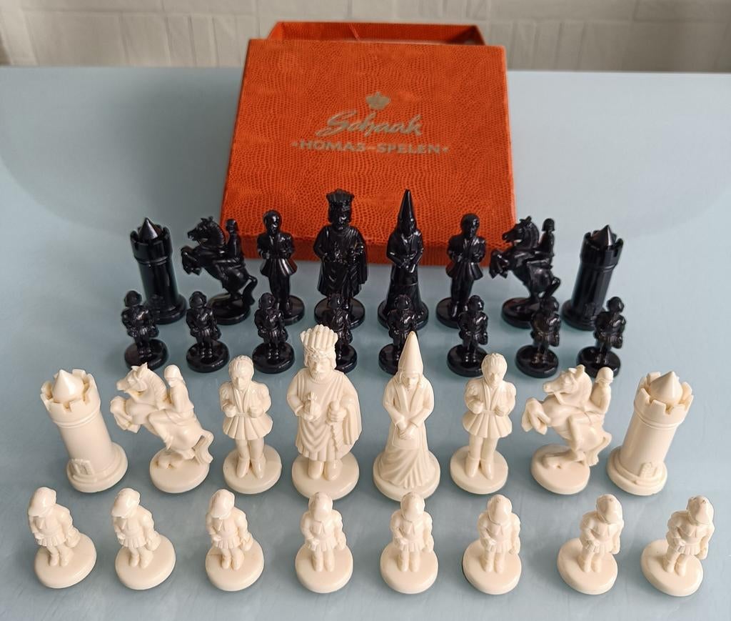 Vintage schaakstukken Homas - Spelen., Ophalen of Verzenden