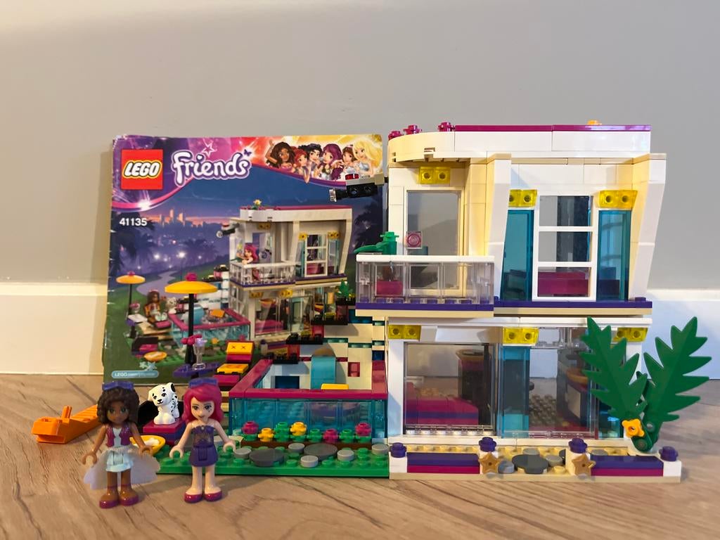 Lego Friends 41135 Livi's Popsterrenhuis, Ophalen of Verzenden, Zo goed als nieuw, Complete set, Lego