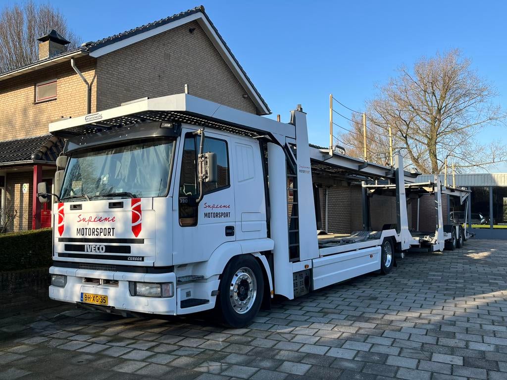 IVECO CURSOR 390 - Groenewold Autotransporter 9 lader!, Automaat, Iveco, Wit, Diesel