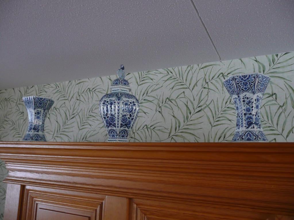 Kaststel Delftsblauwe Vazen., Antiek en Kunst, Ophalen of Verzenden