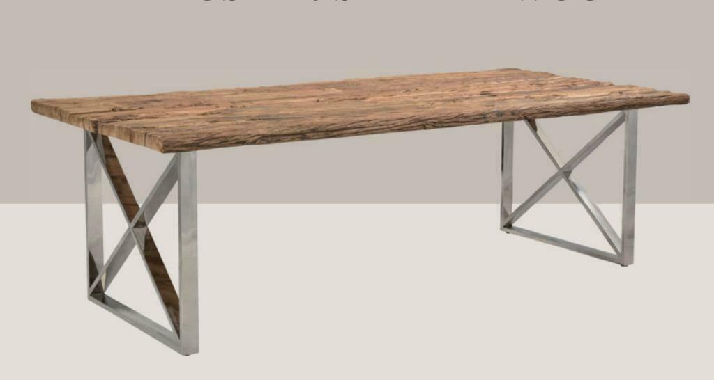 rixos sleeperwood railwaywood accaciawood eetkamertafel, Huis en Inrichting, Ophalen of Verzenden, Nieuw