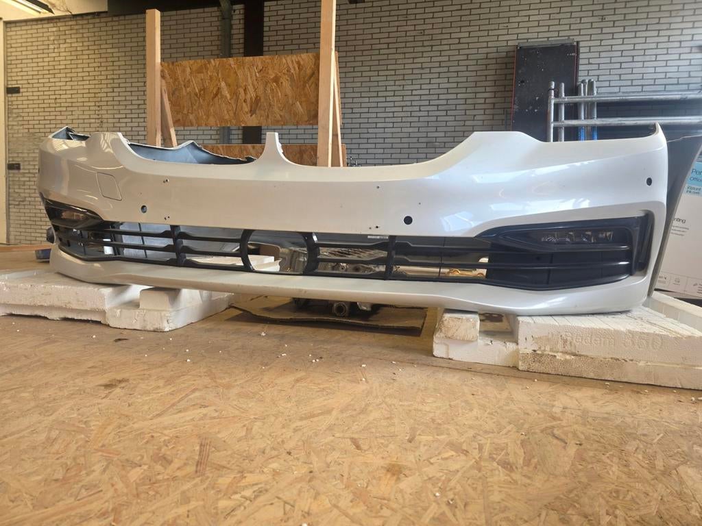 BMW G30/G31 Bumper Set - Parelmoer Wit, PDC, Ophalen, Gebruikt, Bumper, Achter