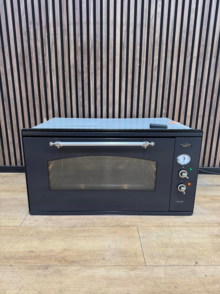 Luxe antraciet Boretti inbouw oven 90 cm (Gratis bezorgen), 5258sh, Hete lucht, Ophalen of Verzenden, Zo goed als nieuw