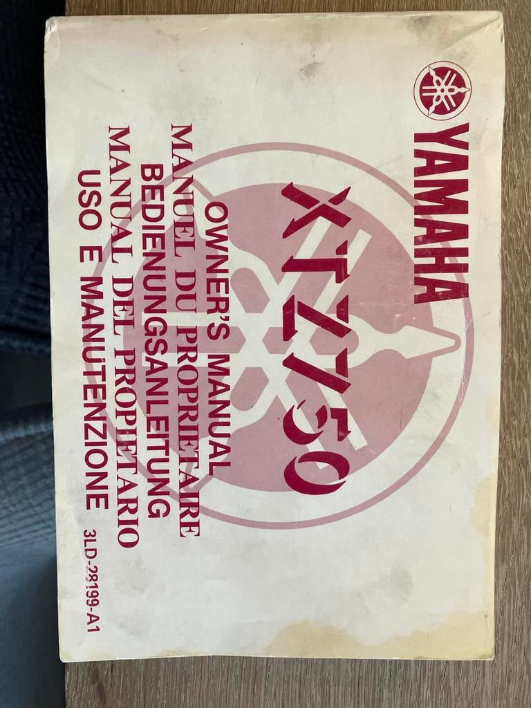 Yamaha XTZ 750 Handleiding / Manual, Motoren, Ophalen of Verzenden, Yamaha