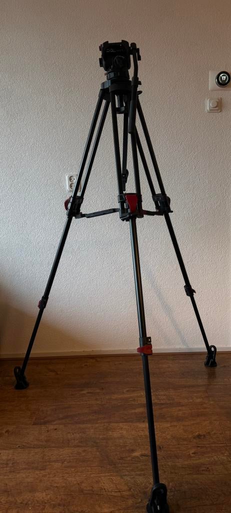 Cartoni statief met fluid head (T630/2 + FS3515), Audio, Tv en Foto, Fotografie | Statieven en Balhoofden, Zo goed als nieuw, Minder dan 150 cm