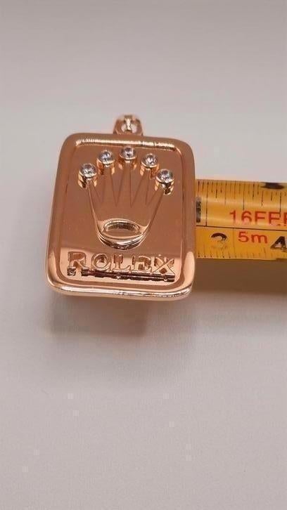 gouden Rolex hanger 14kt, Www.bredajuwelier.nl, Nieuw, Ophalen of Verzenden, Kruis of Symbool
