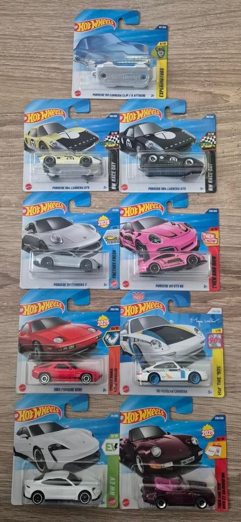 Hotwheels porsche's, Hobby en Vrije tijd, Modelauto's | Overige schalen, Ophalen of Verzenden, Auto