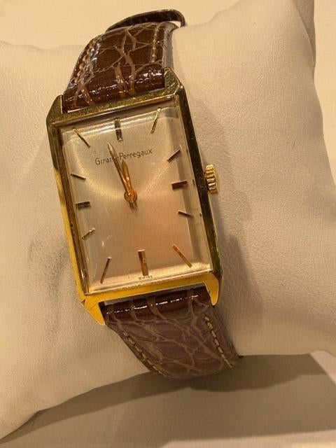 Girard Perregaux Tank Vintage opwinder, Sieraden, Tassen en Uiterlijk, Overige merken, Zwitserland, Staal, Polshorloge