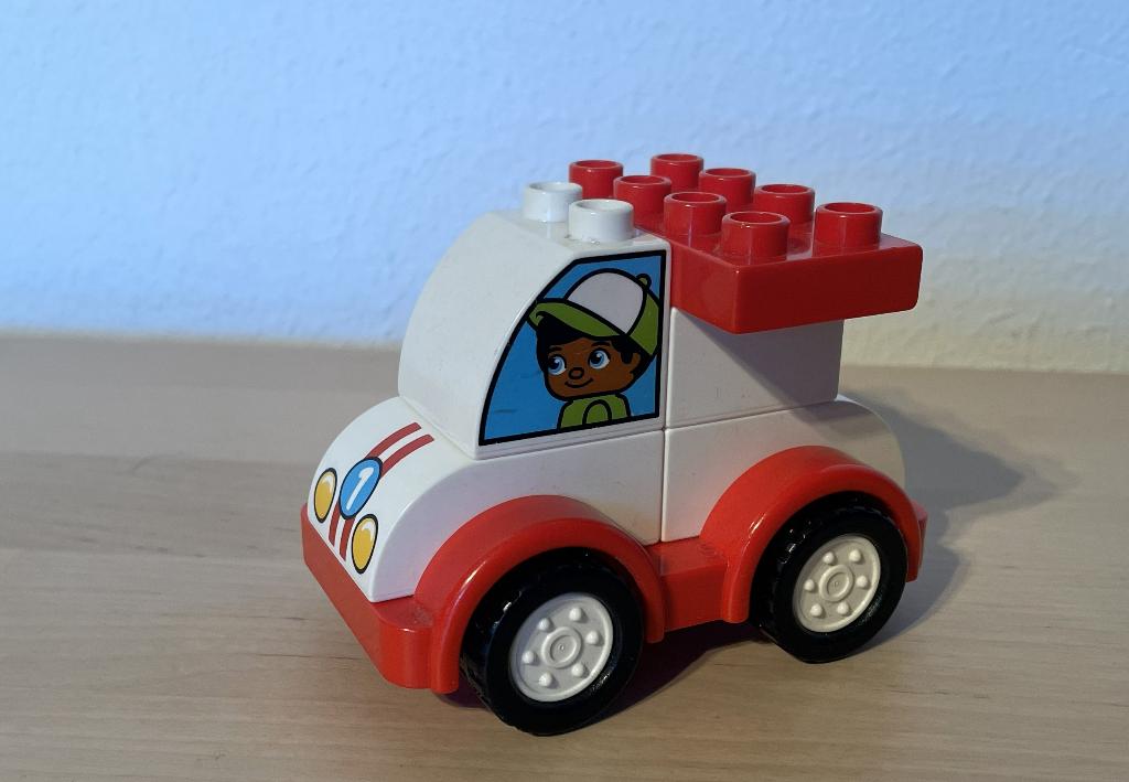 LEGO Duplo Mijn eerste racewagen – Set 10860 – Compleet, Ophalen of Verzenden, Gebruikt, Complete set, Duplo