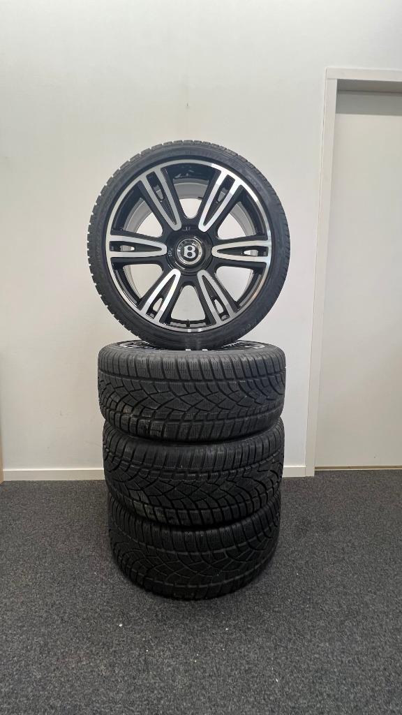 Bentley Continental Flying Spur 21" Black machined Winterset, Auto-onderdelen, Banden en Velgen, Gebruikt, 275 mm, Banden en Velgen