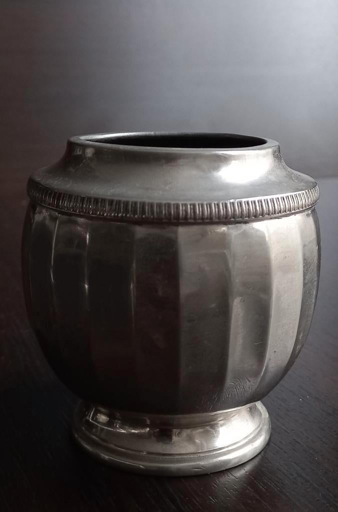 Vaasje zilveren coating/verzilverde " bowl" in art-decostijl, Ophalen of Verzenden