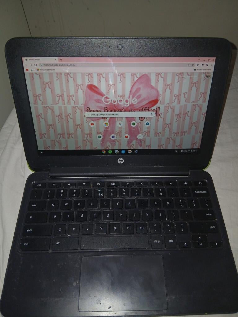 Groene/zwarte HP Chromebook 11 G5 EE, Computers en Software, Chromebooks, 4 GB of minder, HP chromebook, Touchscreen, Ophalen of Verzenden