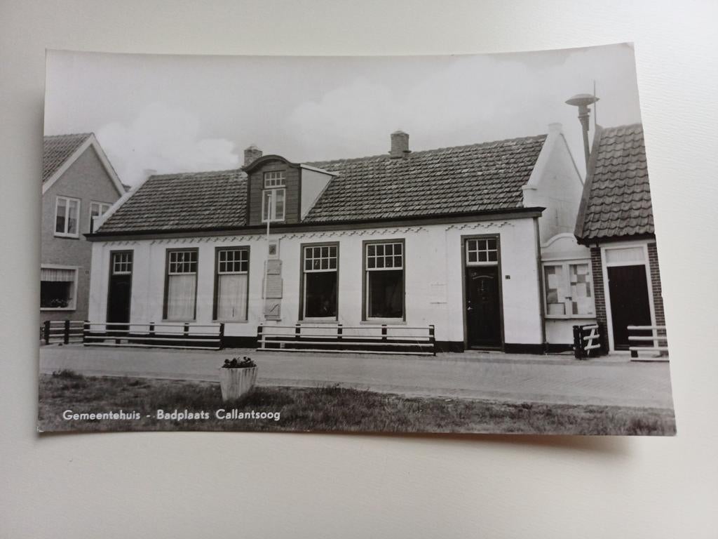 Foto ansichtkaart Callantsoog, Gemeentehuis., Ophalen of Verzenden, 1960 tot 1980, Ongelopen, Noord-Holland