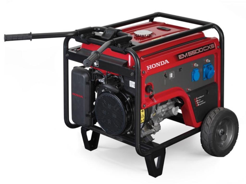 Honda EM 5500 CXS Generator aggregaat 5500 W EM5500CXS, Honda, Elektrisch startend, Benzine, Nieuw