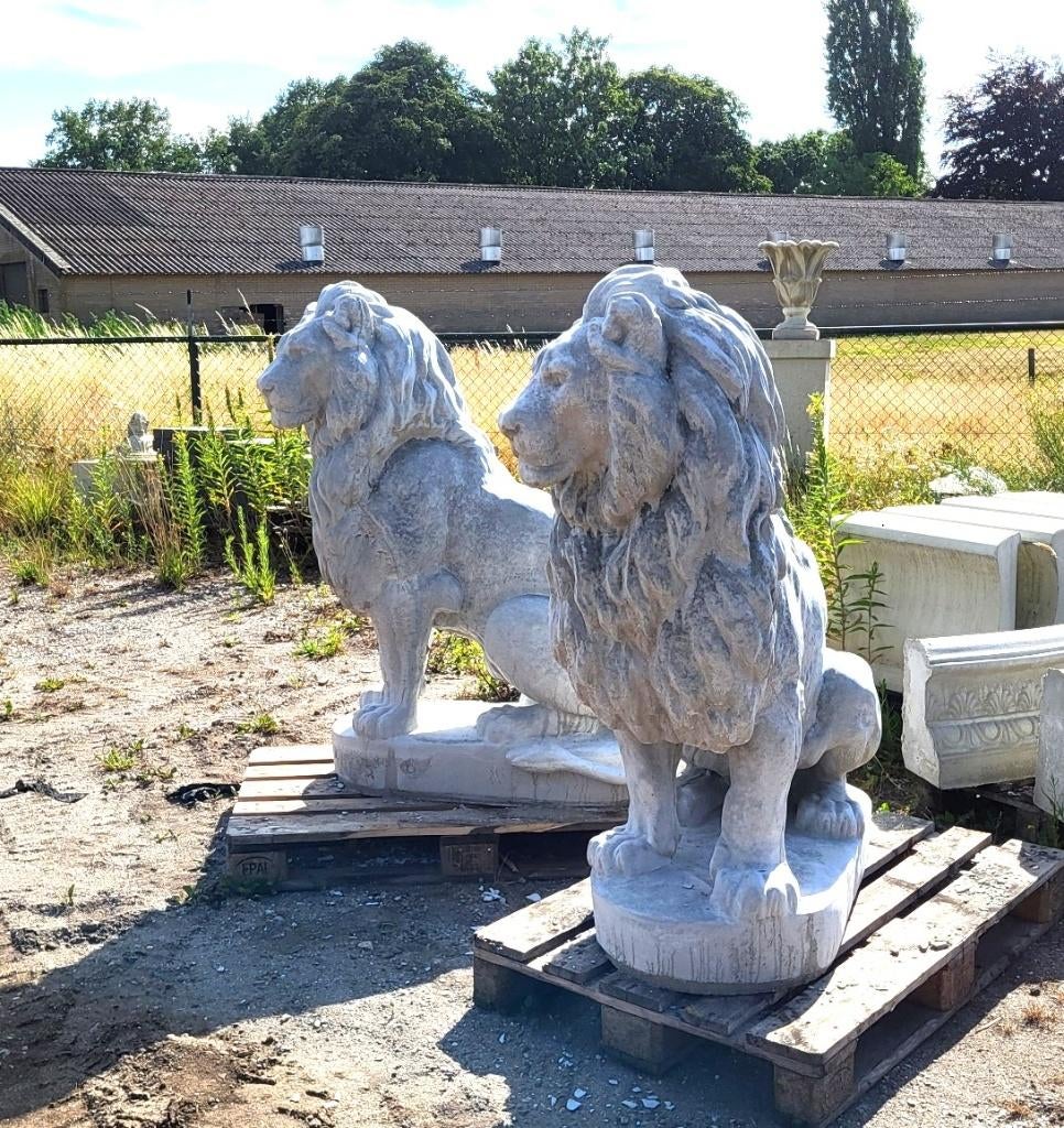 Grote betonnen leeuwen, Tuin en Terras, Tuinbeelden, Ophalen, Nieuw, Beton, Dierenbeeld