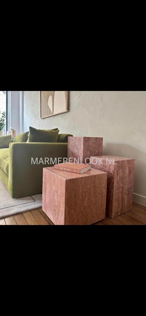 marmer en travertin tafels, Huis en Inrichting, Tafels | Salontafels, Overige materialen, 100 tot 150 cm, Nieuw, Overige vormen