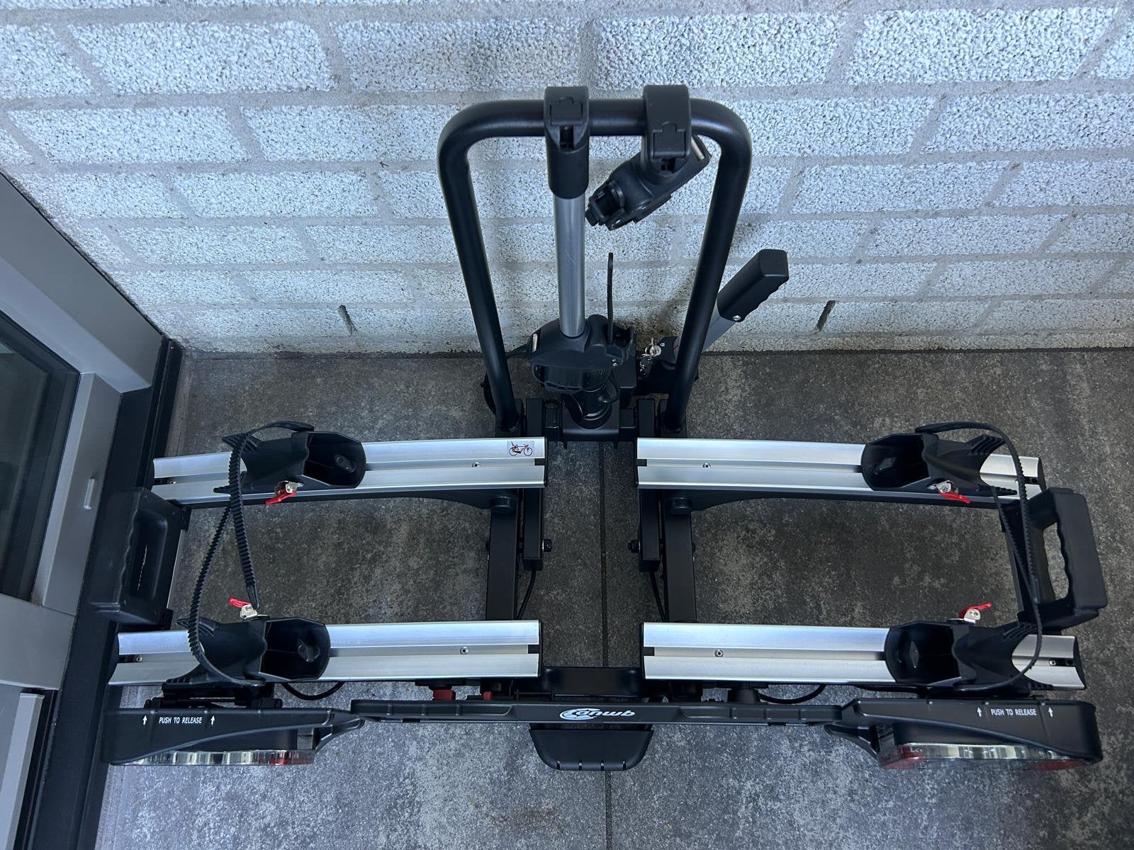 ANWB Touring Flex Plus fietsendrager voor 2 fietsen -met tas, Auto diversen, Ophalen, Zo goed als nieuw, Brede banden, 2 fietsen