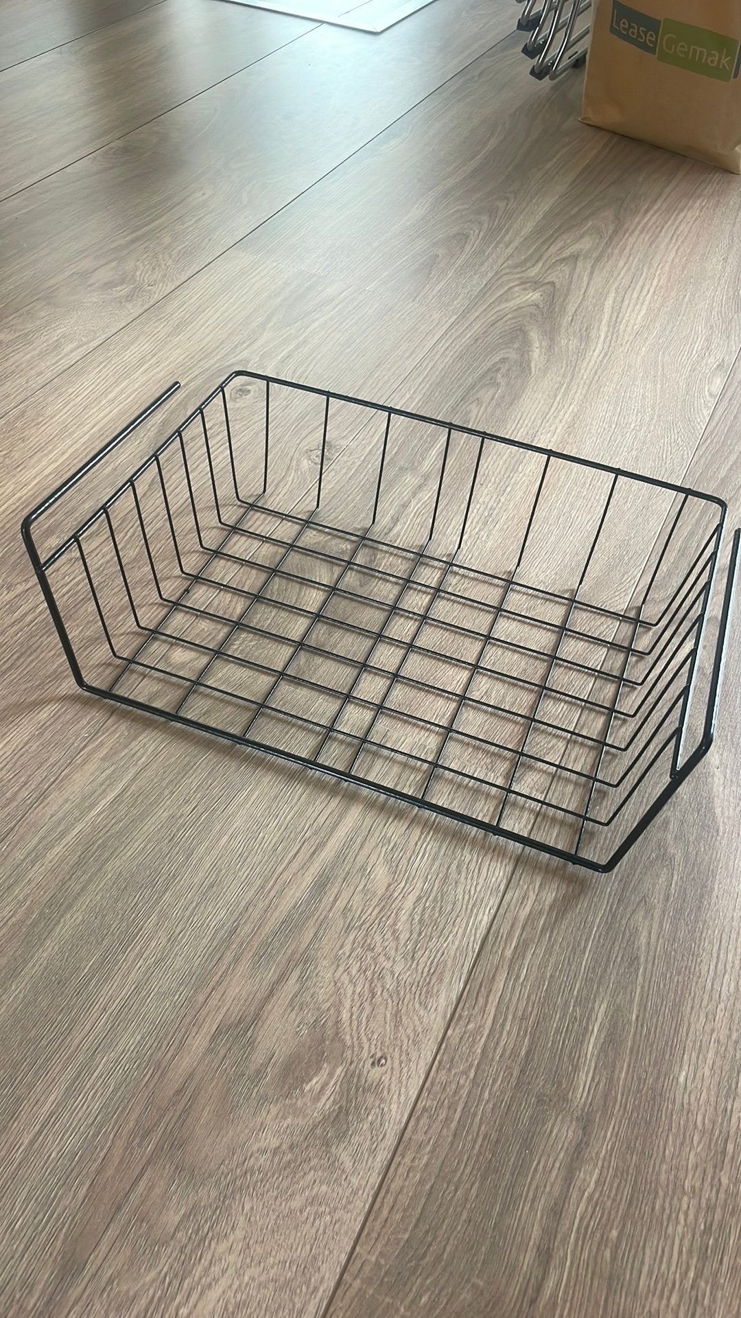 2x plankmanden zwart, Huis en Inrichting, Woonaccessoires | Krantenbakken en Lectuurbakken, Verzenden, Zo goed als nieuw