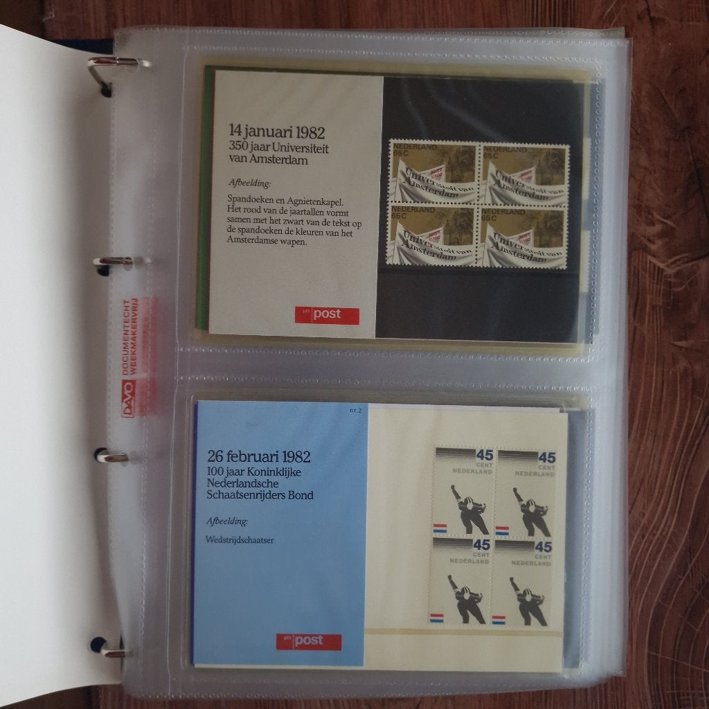 Davo P.T.T. postzegelmapjes Nummers 1 t/m 74, Verzenden, Na 1940, Postfris