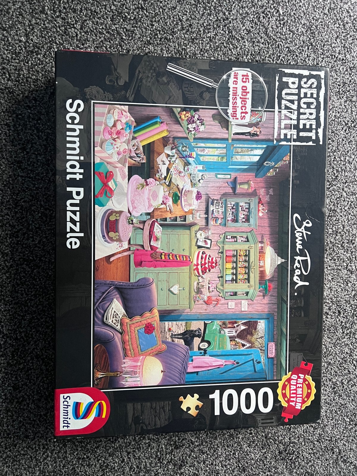 Schmidt Secret Puzzle 1000 stukjes - Zoek de 15 objecten, Ophalen of Verzenden, 500 t/m 1500 stukjes, Zo goed als nieuw, Legpuzzel