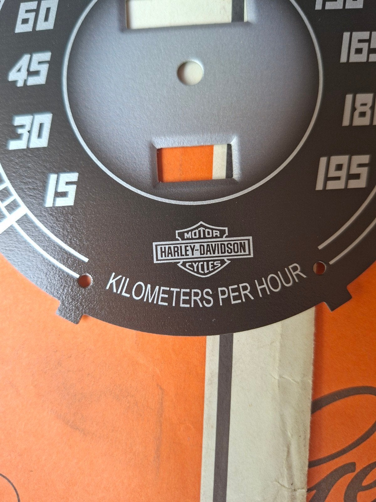 Harley knucklehead 47 speedometer kilometerteller plaat  Fac, Motoren, Verzenden