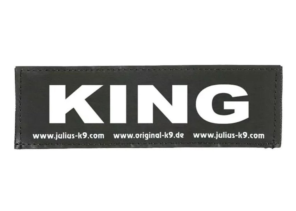 JULIUS K9 King Tekstlabels tbv K9 Harnassen 16x5 cm KOOPJE!, Julius-K9, Ophalen of Verzenden, Nieuw, Hondentuig