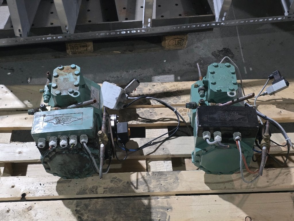 :2 x Bitzer koelen compressor CO2 2HSL-3K-40S 400V, Ophalen, Gebruikt, Elektromotor, 1800 rpm of meer