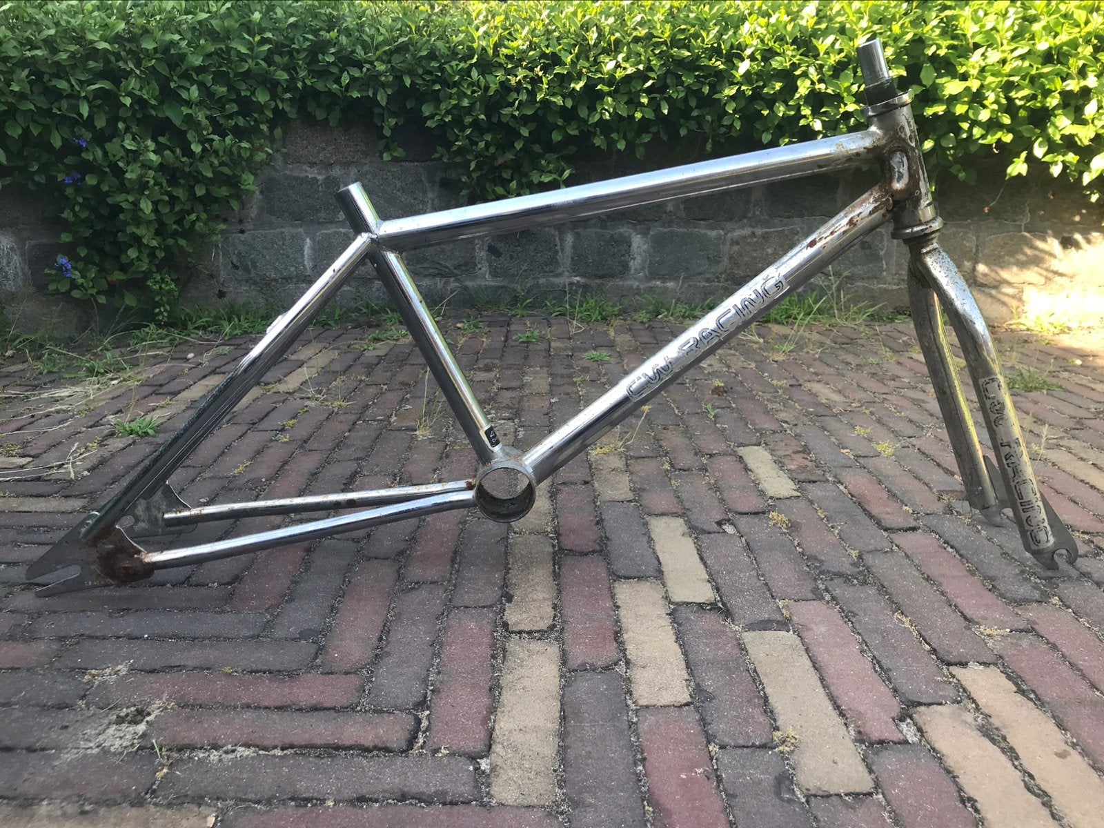 CW Racing ZS BMX crossfiets frame voorvork old school, Gebruikt, Velgrem, 20 tot 24 inch, Ophalen of Verzenden