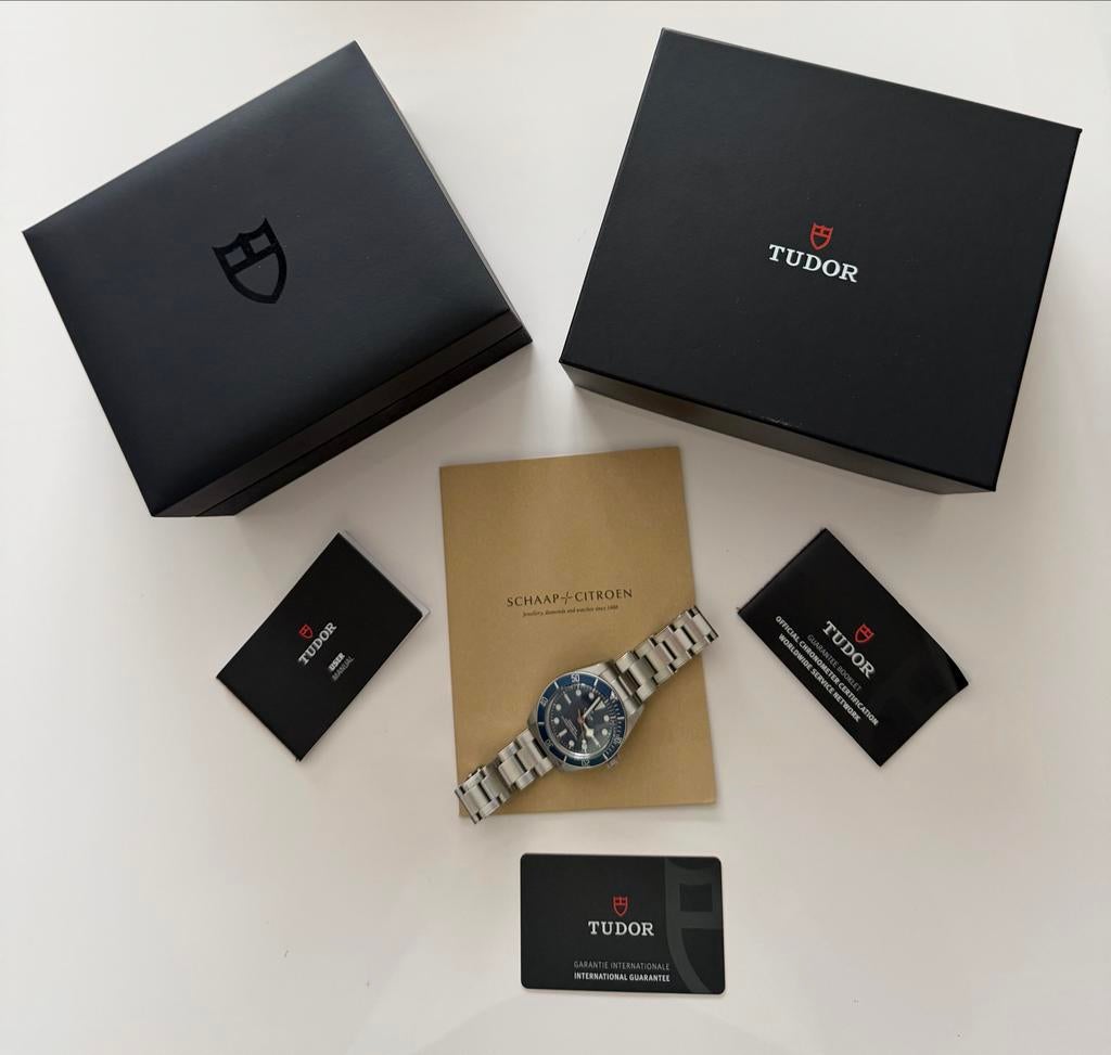 Tudor Black Bay 58 blauw Fifty-Eight Navy Blue 39 mm / 2025, Staal, Gebruikt, Staal, Polshorloge