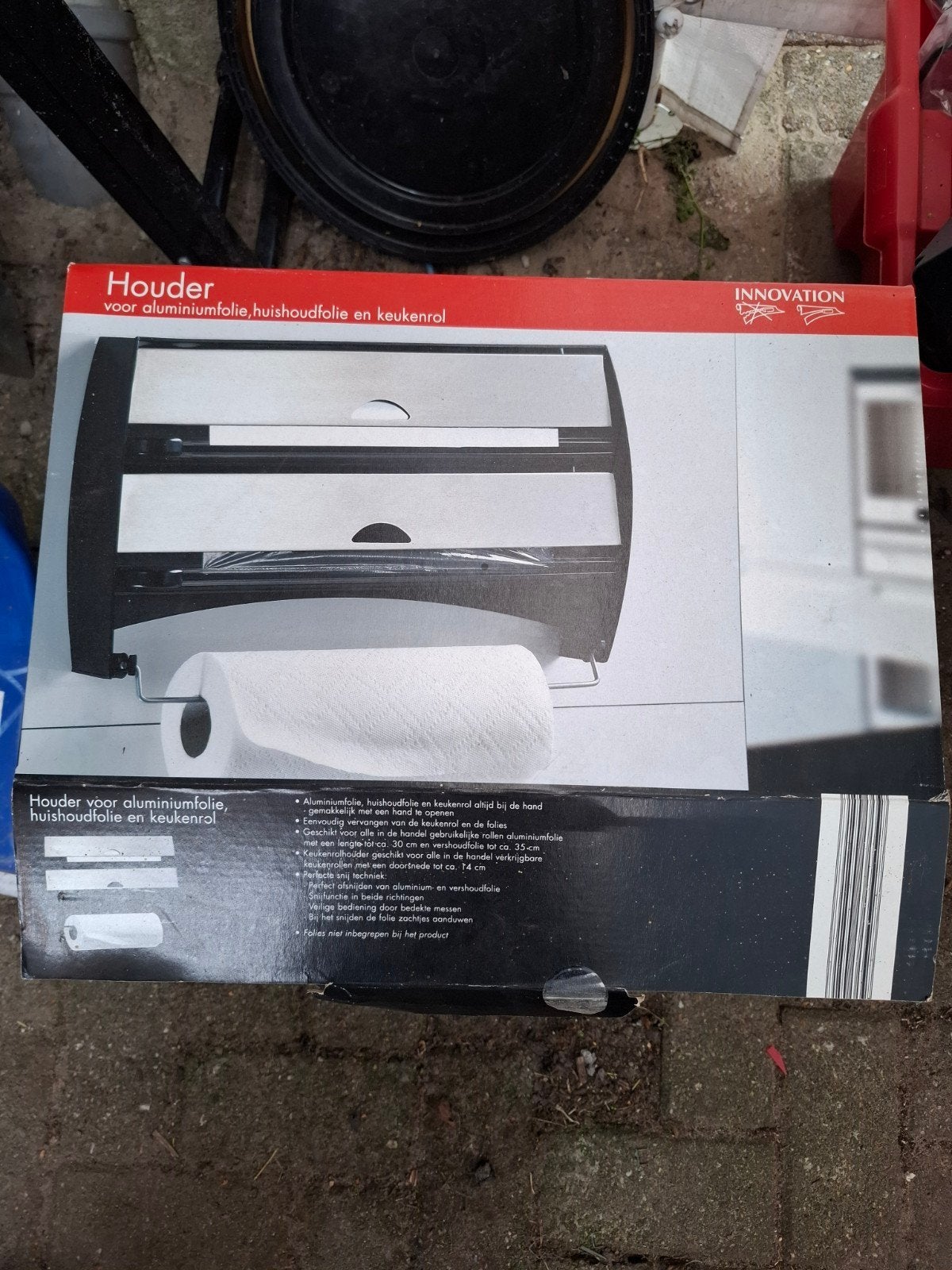 Houder voor aluminiumfolie, huishoudfolie en keukenrol, Overige typen, Kunststof, Nieuw, Ophalen of Verzenden