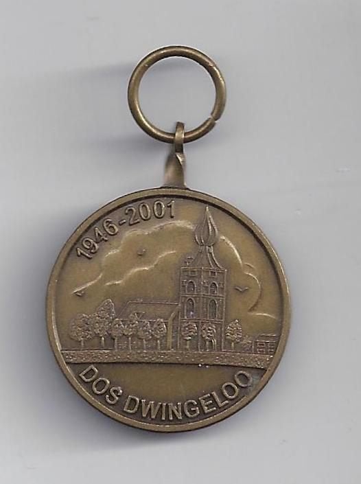 Mr54 medaille dos dwingeloo 1946 - 2001, Ophalen of Verzenden, Overige materialen