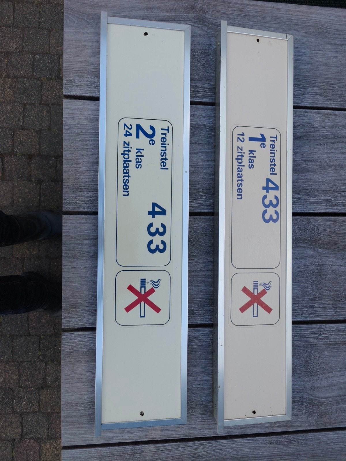 NS Treinborden: Vroomshoop/Nijverdal & Oldenzaal/Gramsbergen, Ophalen of Verzenden, Gebruikt