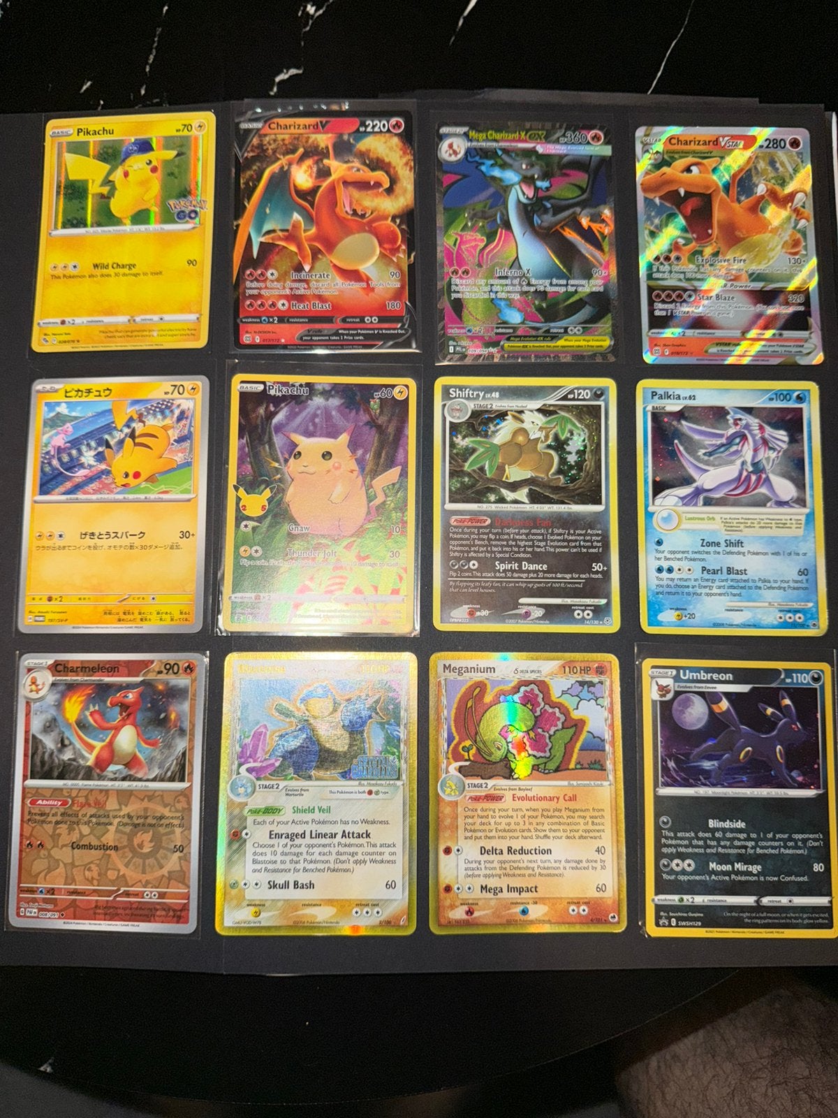 Mooi lotje (vintage) Pokemon kaarten: Charizard, Stamped etc, Ophalen of Verzenden, Meerdere kaarten