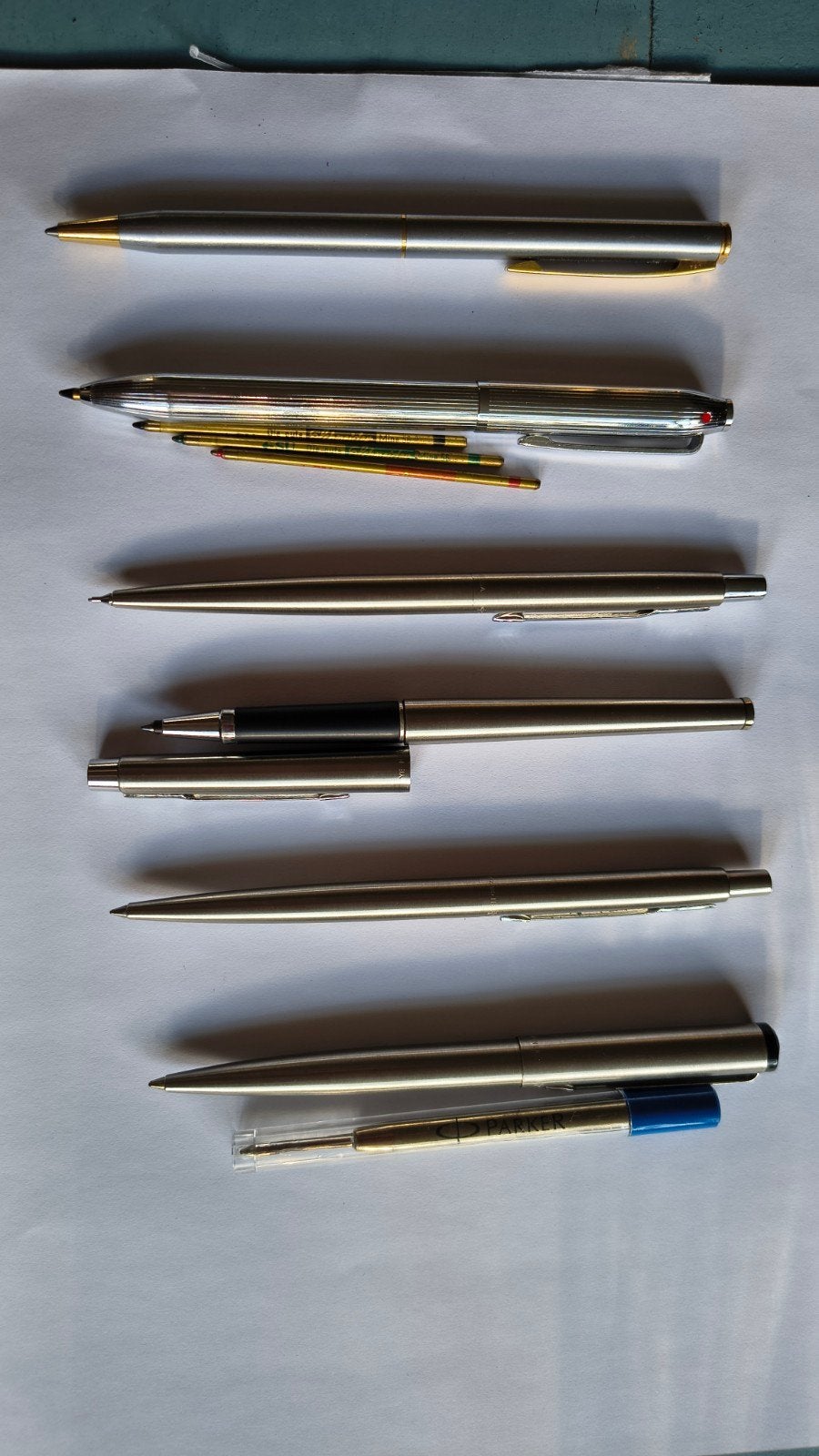 Mooie set vintage merkpennen, Verzamelen, Pennenverzamelingen, Ophalen of Verzenden, Gebruikt, Balpen, Parker