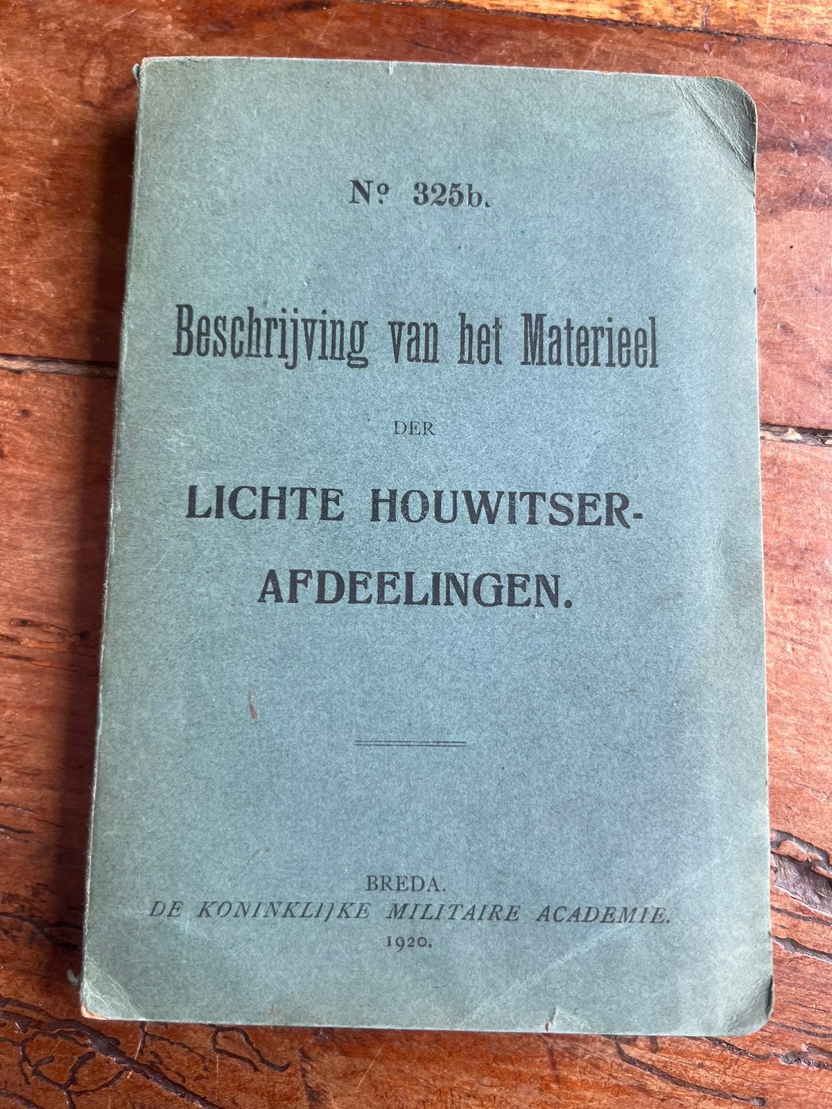 Nederlands mobilisatie voorschrift Artillerie 1920 kleurenpl, Verzenden, Nederland, Embleem of Badge