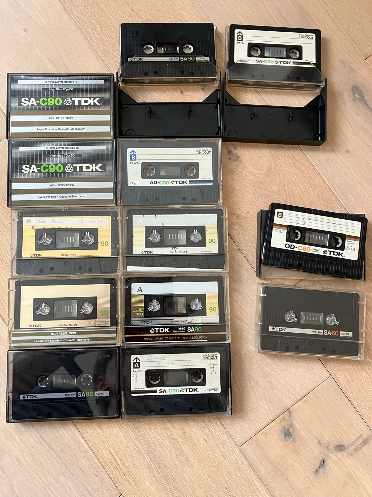 11x TDK SA90 bespeelde cassettebandjes IEC type II, Cd's en Dvd's, Cassettebandjes, Gebruikt, 2 t/m 25 bandjes, Overige genres