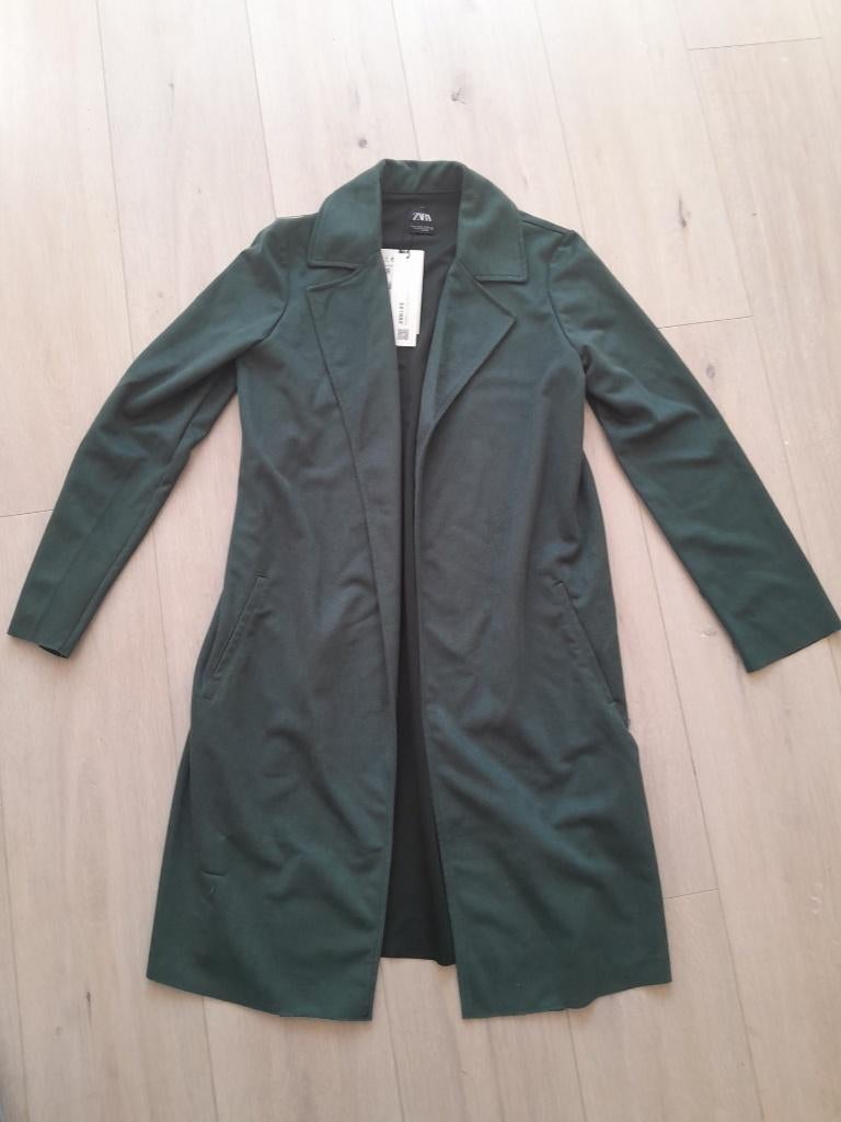 NIeuwe jas Zara met kaartjes,koopje, Ophalen, Nieuw, Maat 36 (S), Groen