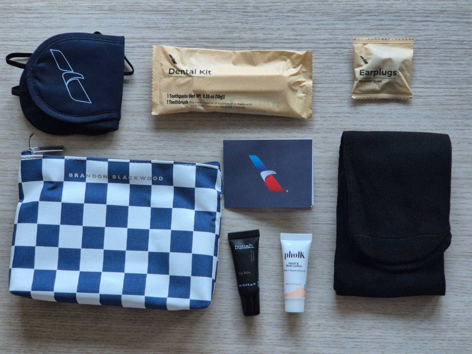 American Airlines Brandon Blackwood Business Class Amenity K, Ophalen of Verzenden, Nieuw, Meerkleurig, Heer of Dame