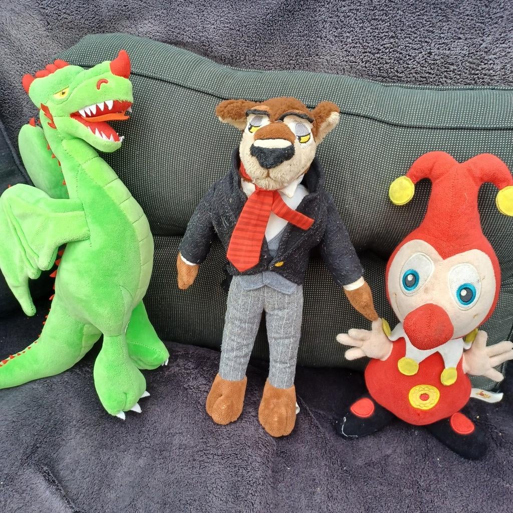3x Efteling knuffel,jokie,draak,wolf 12€1 koop, Verzamelen, Efteling, Ophalen of Verzenden, Gebruikt, Overige typen