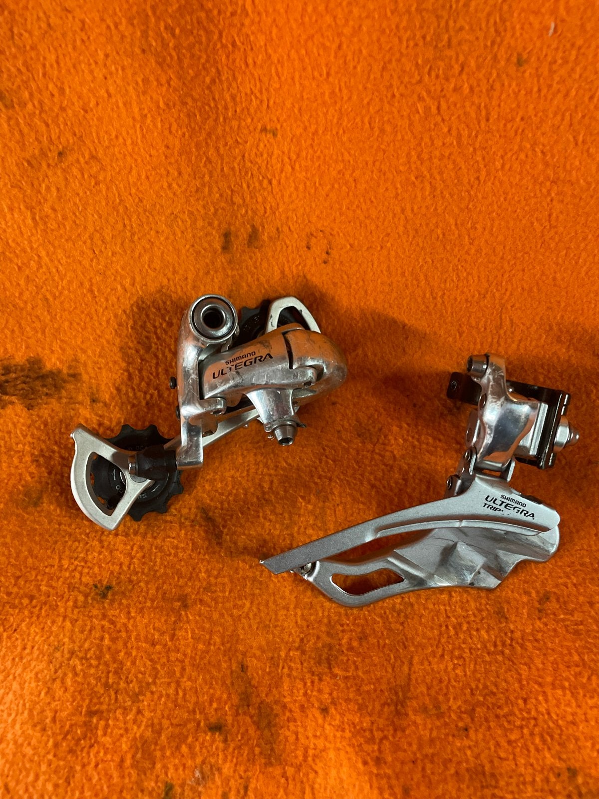 Shimano Ultegra triple Derailleur  (Voor- en Achter), Fietsen en Brommers, Gebruikt, Verzenden, Derailleur of Ketting, Aluminium