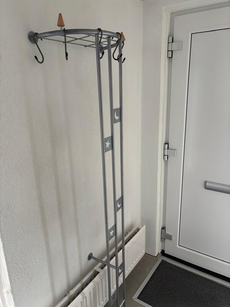Kapstok met spiegel en plank - Compleet halmeubel, Huis en Inrichting, Woonaccessoires | Kapstokken, Gebruikt, Metaal, 150 tot 200 cm